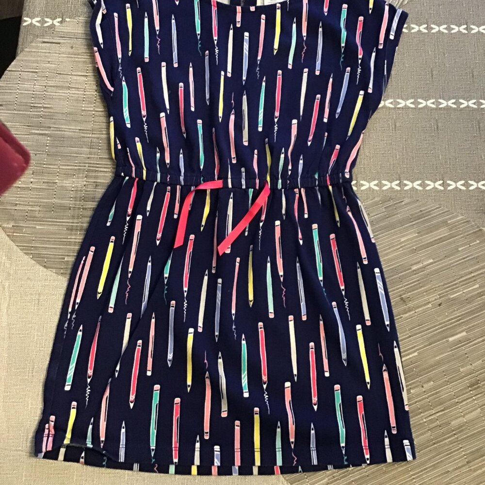 Gymboree Navy Dress w/Colored Pencils--Size 10; Back-to-School Dress